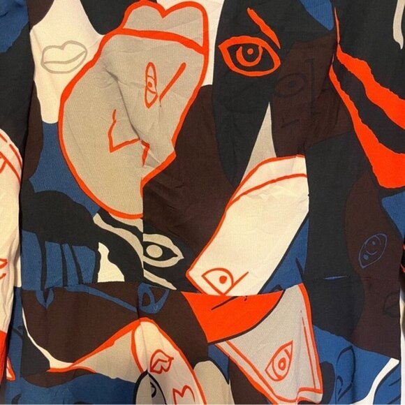 STYLEWE Susongeth Abstract Print Midi Dress Size Medium - Picture 2 of 5